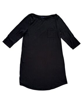 Gap Soft Comfy Black T-Shirt Dress Size Large GAP Factory